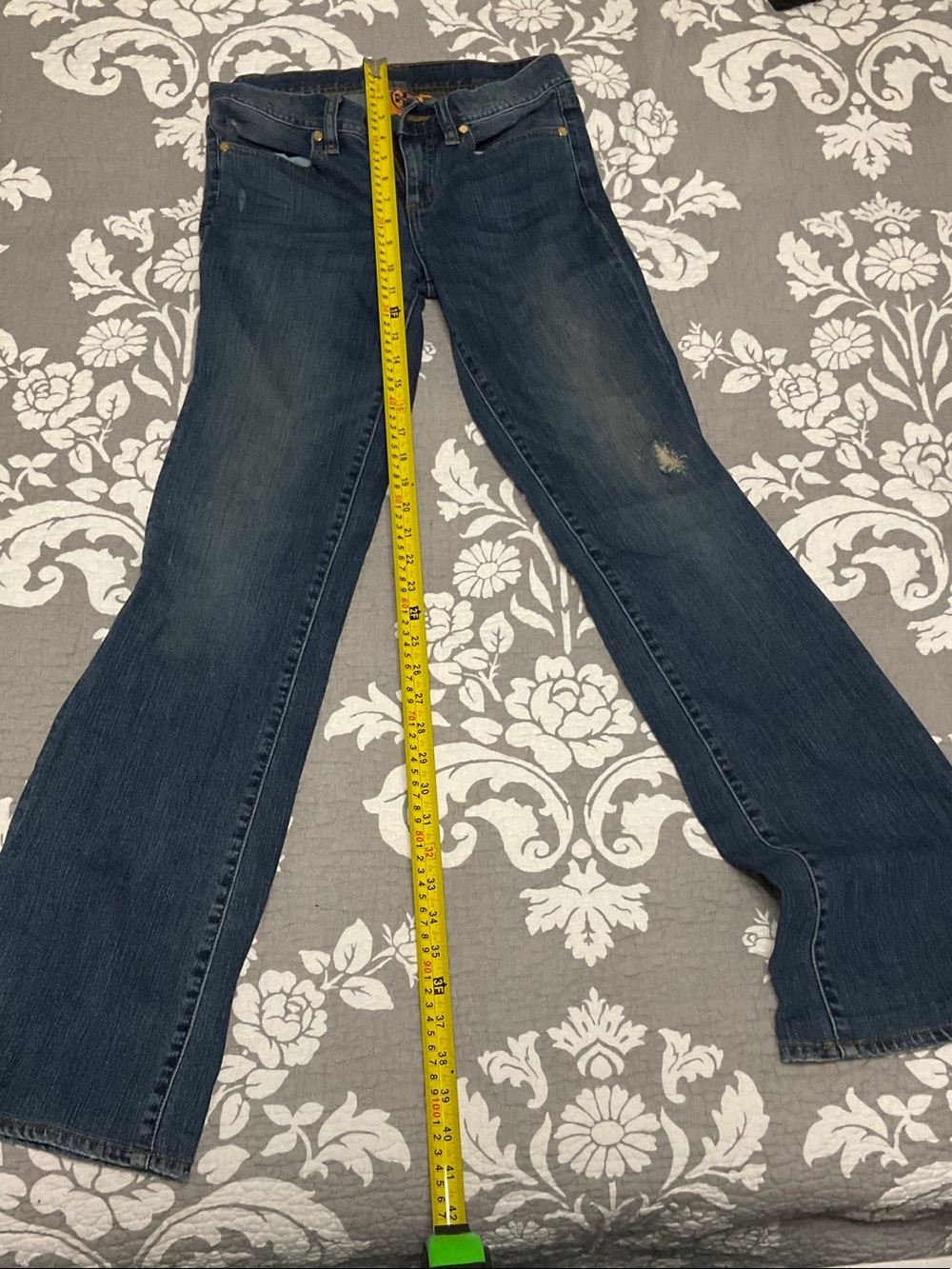 Tory Burch Women's Dark Blue Flare Jeans